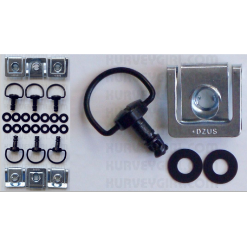 6pc - D-Ring Dzus, Clip-On, Fiberglass Bodywork (12mm) (D8)