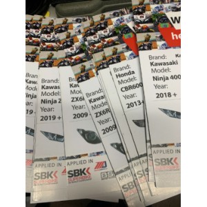 Track Bike Headlight Decals